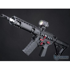 EMG F1 UDR-15 Skeletonized AR-15 eSilverEdge Airsoft AEG Rifle w/ C7M M-LOK Handguard (Color: Black & Red / SBR / Gun Only)