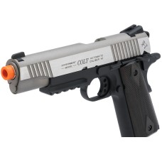 Cybergun x Colt 1911 Tactical CO2-Powered Airsoft Gas Blowback Pistol - KWC (Model: Dual-Tone)