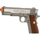 Cybergun x Colt 1911 Tactical CO2-Powered Airsoft Gas Blowback Pistol - KWC (Model: Stainless Classic)