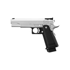 Tokyo Marui Hi Capa 5.1 Stainless Green Gas Airsoft Pistol - Silver
