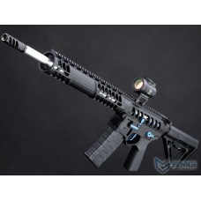 EMG x F1 UDR-15 Skeletonized AR-15 eSilverEdge Airsoft AEG Rifle w/ C7M M-LOK Handguard (Color: Black & Blue / Carbine)