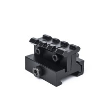 QD 3 Slot Riser Mount 20mm Picatinny Rail (Height and Tilt Adjustable) QD 3 Slot Riser Mount 20mm Picatinny Rail (Height and Tilt Adjustable)