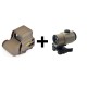AimO HHS Red/Green Holographic Hybrid Sight – EXPS with G43 Magnifier (Tan)