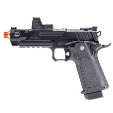 ARCTURUS Osprey 5" Split Optics Ready Slide Airsoft Hi-Capa Gas Blowback Pistol (Model: ARS-1 Red Dot Combo / Adjustable Blowback Housing)