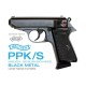 Maruzen PPK/S Walther Green Gas Airsoft Pistol - Black Metal Finish Version