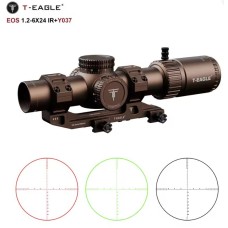 T-EAGLE EOS 1.2-6 X24 IR Tactical LPVO Short Rifle Scope (Bronze)