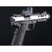 WE-Tech Galaxy 1911 Gas Blowback Airsoft Pistol (Color: Silver Slide / Black Frame / Type A Slide)