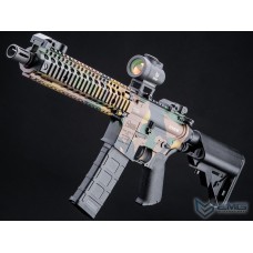 EMG x Daniel Defense DDMK18 Airsoft AEG Rifle - CYMA w/ Platinum QBS Gearbox (Color: Woodland / 400 FPS / Gun Only)