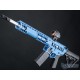 EMG x F1 UDR-15 Skeletonized AR-15 eSilverEdge Airsoft AEG Rifle w/ C7M M-LOK Handguard (Color: Blue / Carbine / Gun Only)