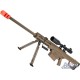 6mmProShop Barrett Licensed M82A1 Bolt Action Powered Airsoft Sniper Rifle (Color: Tan)