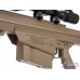 6mmProShop Barrett Licensed M82A1 Bolt Action Powered Airsoft Sniper Rifle (Color: Tan)