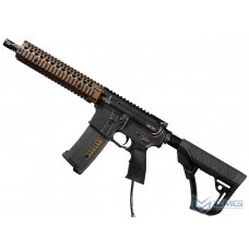 EMG Daniel Defense Licensed Special Edition MK18 MTW HPA Powered M4 Airsoft Rifle by Wolverine Airsoft (Model: Black)