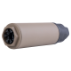 RGW MDX Suppressor Airsoft - 6 inch (14mm CCW, Aluminum) - Cerakote FDE