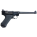 WE P08 Luger Green Gas Airsoft Pistol (6 inch / Black)