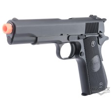 Matrix x Golden Eagle Full Metal M1911A1 Gas Blowback Airsoft Pistol (Color: Black / IMF Grips)