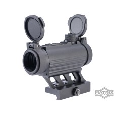 Matrix X1-E 1x23 Style Compact Red/Green Dot Reflex Sight w/ QD 1.25" Cantilever Riser Mount (Color: Black)