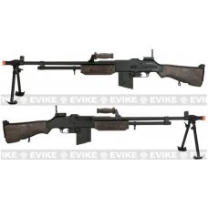 BAR M1918 A2 Full Size Full Metal Airsoft AEG Rifle w/ Steel Bipod by Matrix (Furniture: Real Wood)