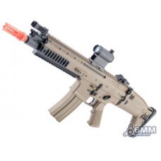 6mmproshop FN Herstal Licensed SCAR-L Airsoft AEG Rifle w/ ZEUS MOSFET by Cybergun (Tan)