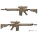 ARES Knight's Armament Licensed SR25-M110K Airsoft AEG DMR Dark Earth