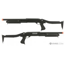 CYMA Standard M870 3-Round Burst Multi-Shot Shell Loading Airsoft Shotgun (Model: Folding Stock CQB)