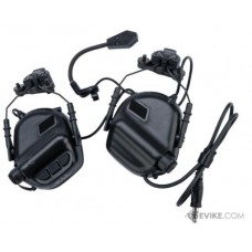 Earmor M32H MOD3 Tactical Communication Hearing Protector for Team Wendy Helmet Rails (Color: Black)