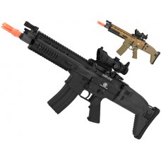 Cybergun FN SCAR-L Airsoft AEG Rifle - Black or Tan (Metal Version, CM063) - by CYMA
