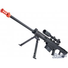 6mmProShop Barrett Licensed M107A1 Bolt Action Powered Airsoft Sniper Rifle (Color: Black / Gun Only)