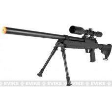 Matrix ASR SR-2 Shadow Op Bolt Action Airsoft Sniper Rifle w/ LE Stock (Model: Black + 3-9x40 scope)