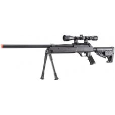 Matrix SR-2 MB13 Shadow Op Bolt Action Airsoft Sniper Rifle w/ LE Stock by WELL (Package: Gun + Scope and Bipod)