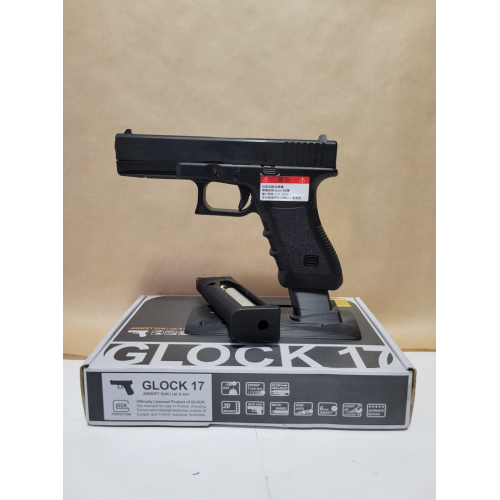 Glock 17 pistole + gas + we shots kit (w057bkit): Blowback gas guns für  Airsoft