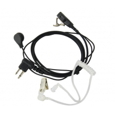 2 Pin Radio PTT Headset With Covert Acoustic Tube Earpiece (For Baofeng)