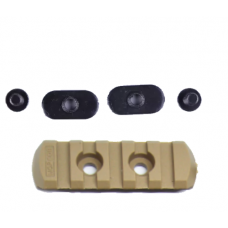 m-lok rail pieces 5 slot polymer tan
