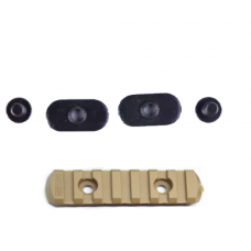 m-lok rail pieces 7 slot polymer tan