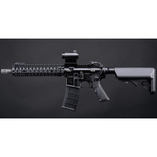 6mmProShop Daniel Defense Licensed MK18 Gas Blowback Rifle by Golden Eagle (Black)