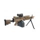 A&K / Cybergun FN Licensed M249 SAW Machine Gun w/ Metal Receiver (Model: MK46 / Dark Earth)