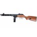 Snow Wolf PPSH 41 AEG Airsoft Classic Rifle (Real Wood) - Black (SW-09W)