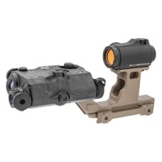 Toxicant Two Way Dual Optic Mount ( DE / Black ) ( For T2 Red Dot Sight / PEQ NGAL Drive )