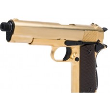 WE-Tech Latest Gen2 Full Metal 1911 GI Full Size Airsoft GBB Pistol 24k (Color: Gold / Gas)